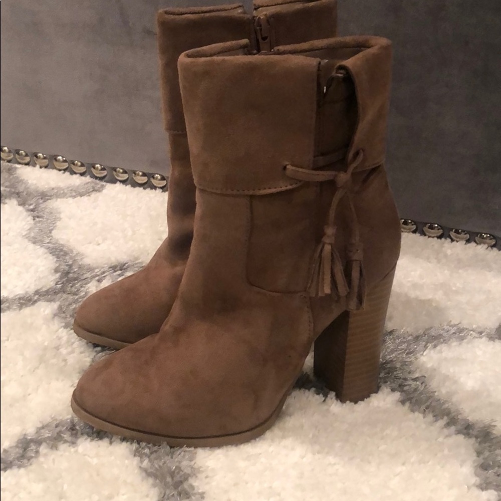 Brown Suede Booties size 6